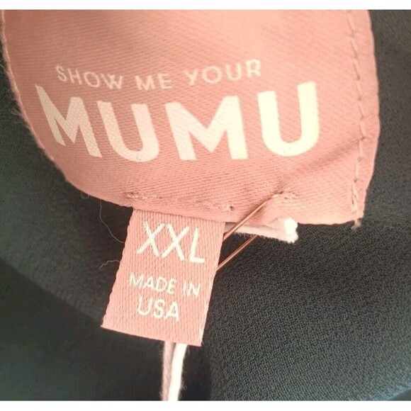 Show Me Your Mumu Jasmine Dress Size XXL Deep Green Chiffon  Halter Midi  New - Picture 6 of 10